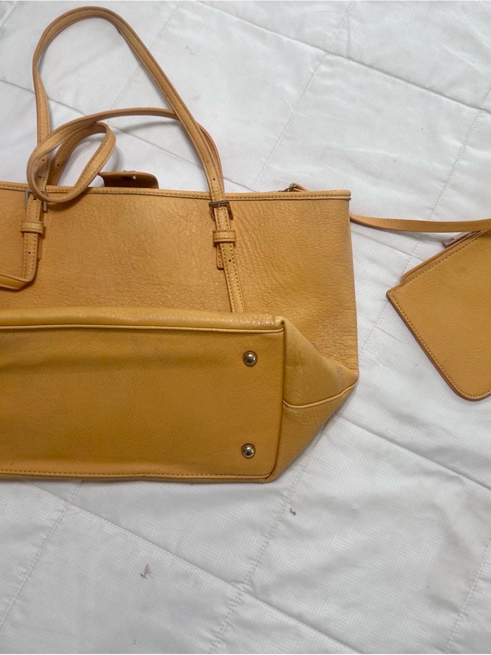 Urban Expressions Mustard Tote with Detachable Pouch